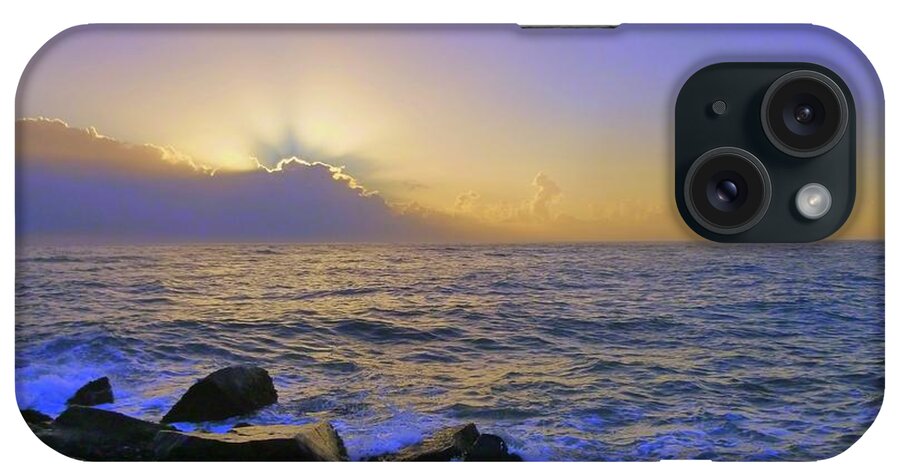 Florida iPhone Case featuring the pyrography Sunrise City 2 by Robert Francis