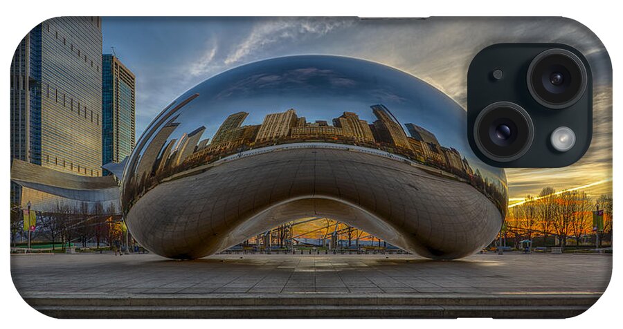 Chicago Cloud Gate iPhone Case featuring the photograph Sunrise Cloud Gate by Sebastian Musial