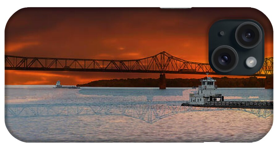 Peoria iPhone Case featuring the photograph Sunrise On The Illinois River by Thomas Woolworth