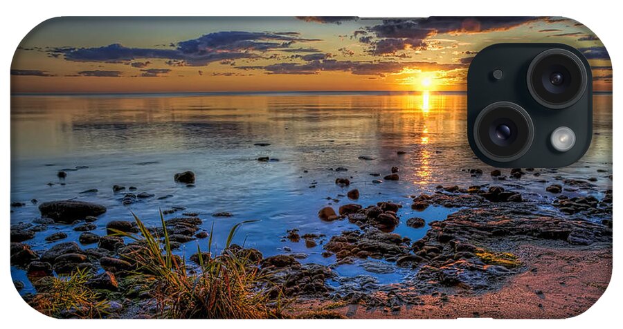Sun iPhone Case featuring the photograph Sunrise over Lake Michigan by Scott Norris