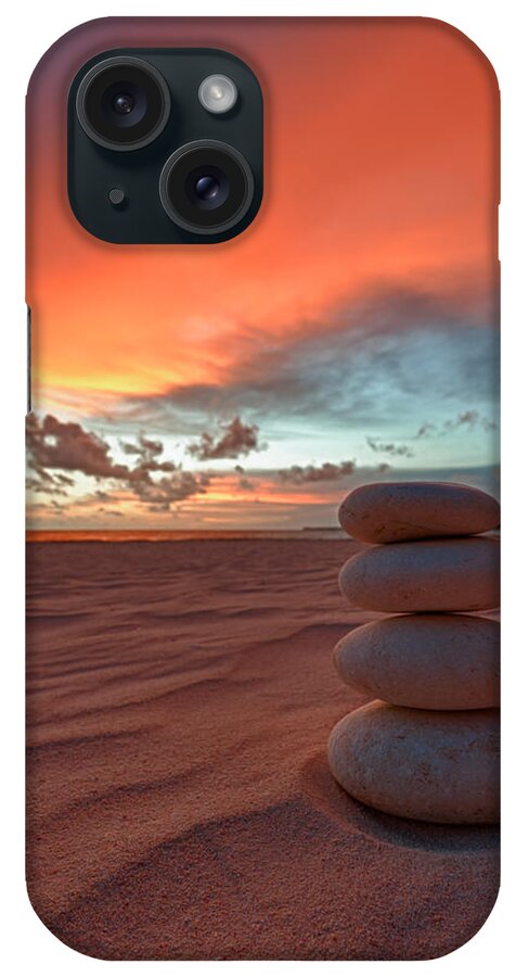 Cairn iPhone Case featuring the photograph Sunrise Zen by Sebastian Musial