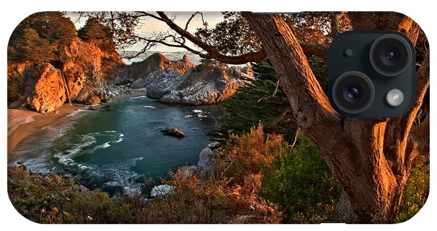 Mcway Falls iPhone Case featuring the photograph Sunset At McWay Falls by Adam Jewell