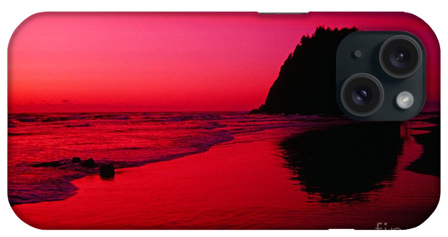 Beach iPhone Case featuring the photograph Sunset at Neskowin Beach- Proposal Rock by Rick Bures