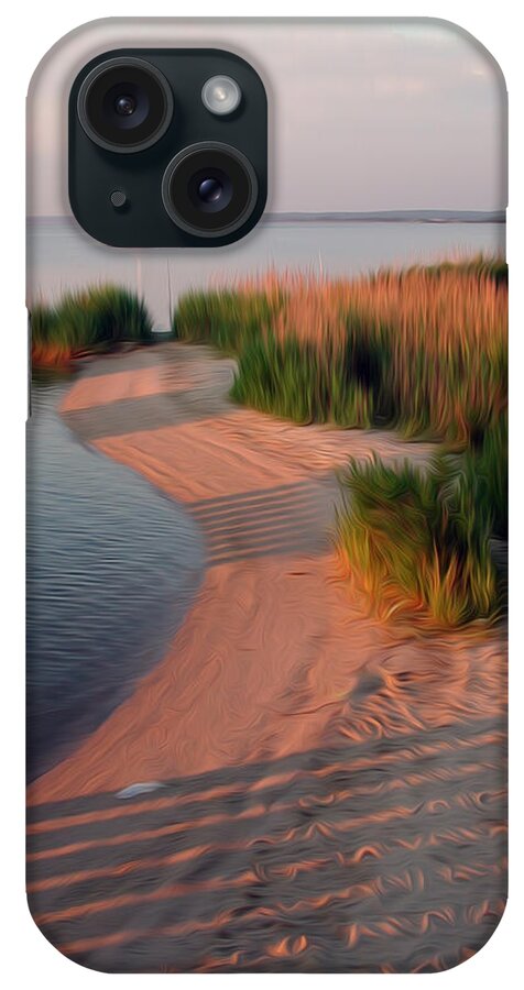 Sunset iPhone Case featuring the digital art Sunset Beach by Kelvin Booker