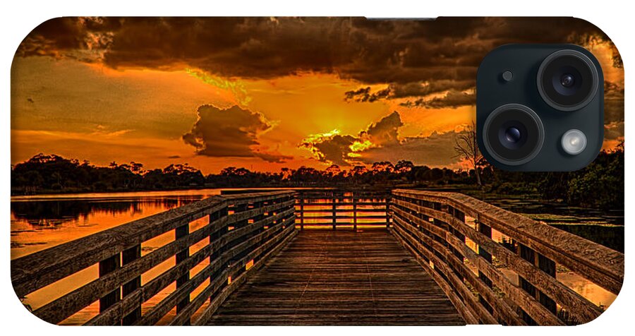 Sunset iPhone Case featuring the photograph Sunset From the Dock by Don Durfee