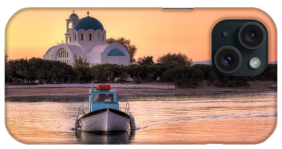 Skala iPhone Case featuring the photograph Sunset in Agistri island - Greece by Constantinos Iliopoulos