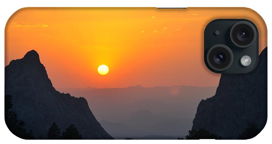 Orange iPhone Case featuring the photograph Sunset in Big Bend National Park by Frank Madia