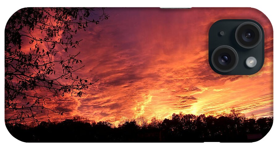Sunset In Blue Ridge Foothills iPhone Case featuring the photograph Sunset in Blue Ridge Foothills by Bellesouth Studio