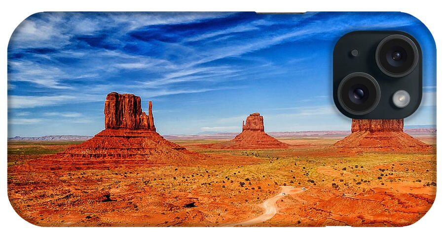 Landscape iPhone Case featuring the photograph Sunset in Navaho-land by Louis Dallara