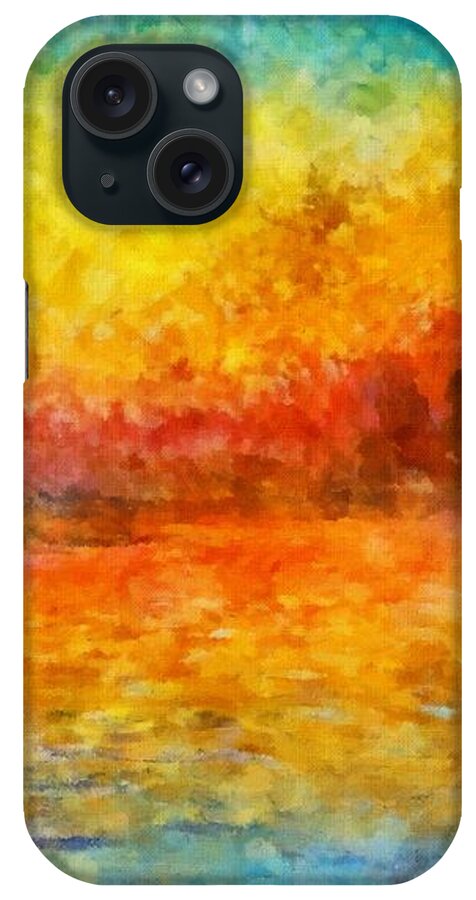 Claude Monet iPhone Case featuring the painting Sunset In Venice by Claude Monet