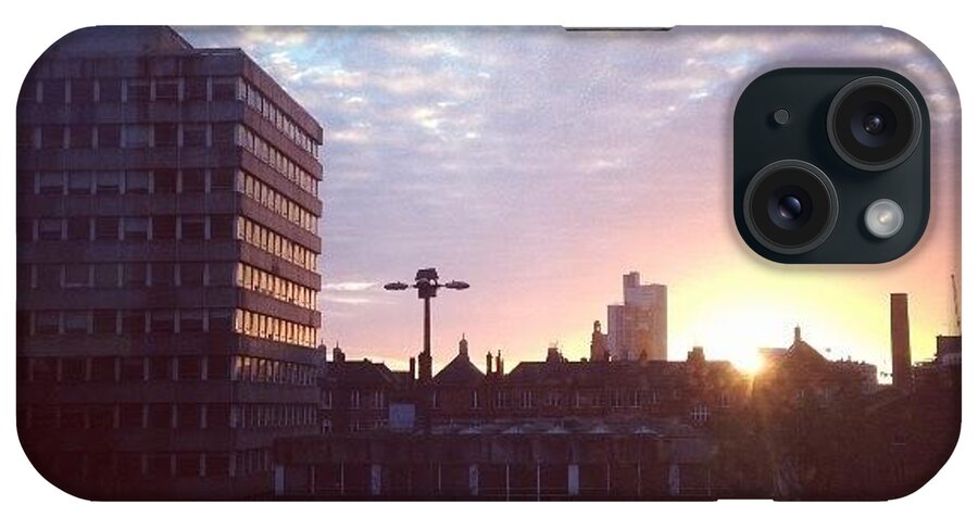 Manchester iPhone Case featuring the photograph #sunset #manchester #doubletree #hilton by Richard Tanswell