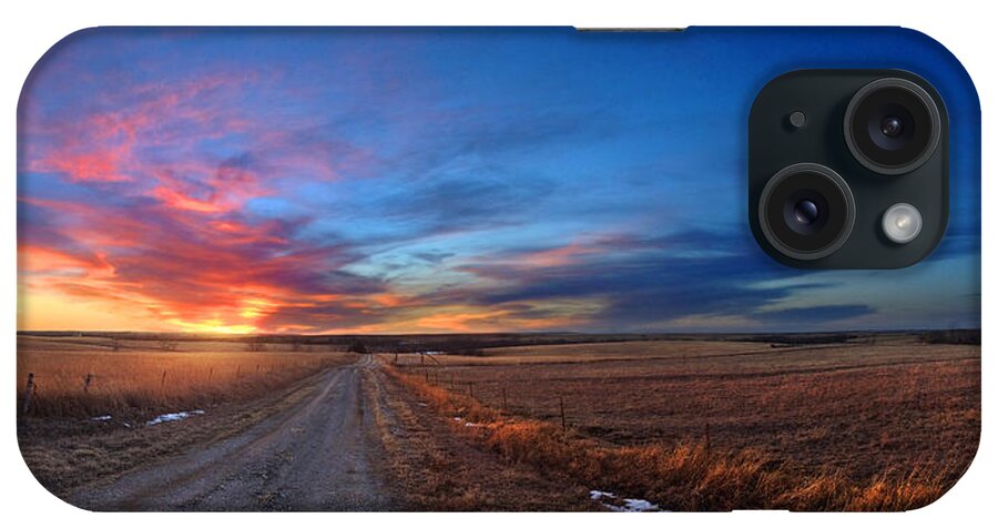 Kansas iPhone Case featuring the photograph Sunset on AA Road by Rod Seel