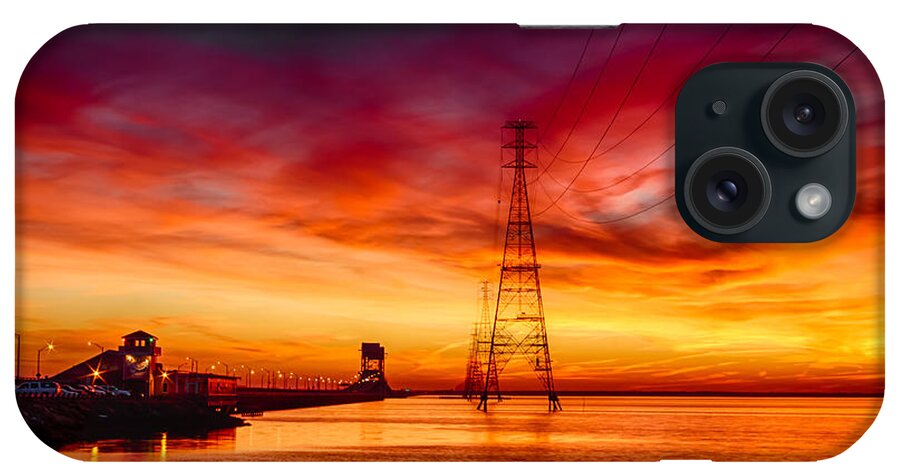 Beach iPhone Case featuring the photograph Sunset on the James River by Steve Stephenson