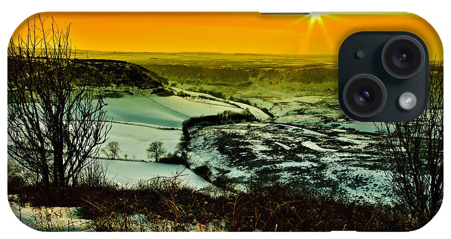 Landscape iPhone Case featuring the photograph Sunset over Horcum by Mark Egerton