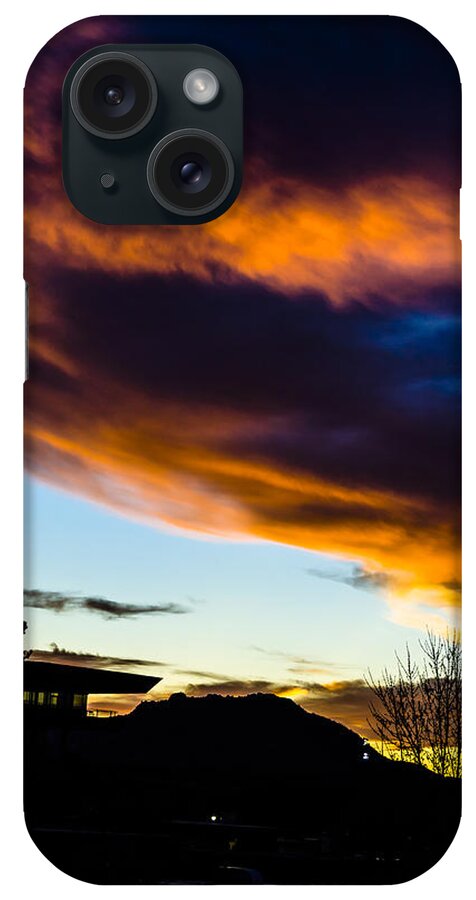 2013 iPhone Case featuring the photograph Sunset over Granite Mountain and AC1 by Alan Marlowe