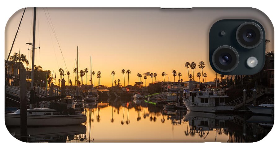 America iPhone Case featuring the photograph Sunset over harbor in Ventura California by Steven Heap