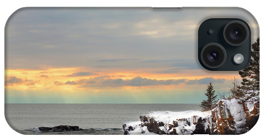 Dawn iPhone Case featuring the photograph Sunset Over Lake Superior by Susan Dykstra / Design Pics