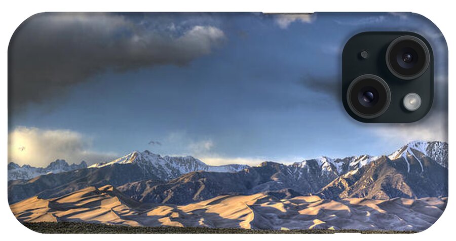 Great Sand Dunes iPhone Case featuring the photograph Sunset Over the Dunes by Aaron Spong
