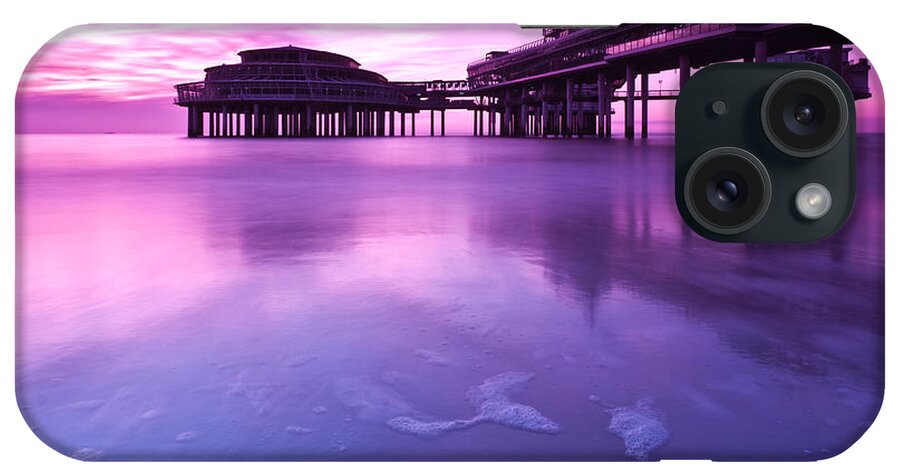Scheveningen iPhone Case featuring the photograph Sunset over the Pier by Mihai Andritoiu
