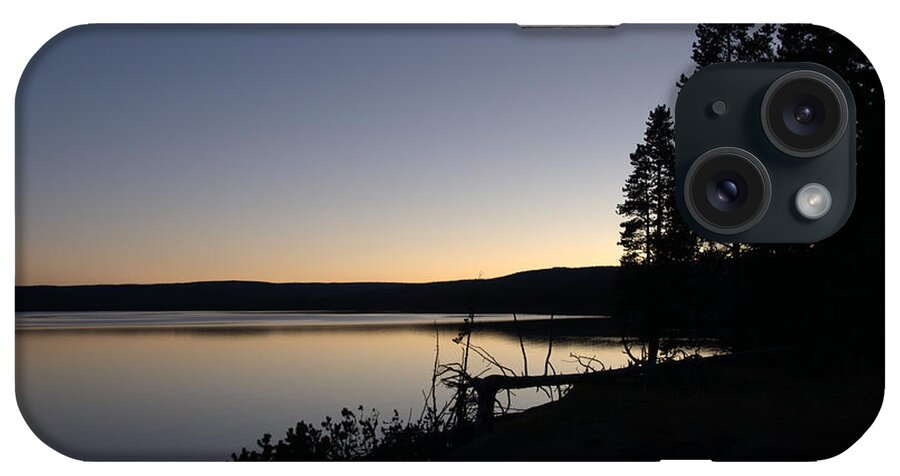 Lake iPhone Case featuring the photograph Sunset Over Yellowstone Lake by Frank Madia