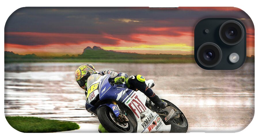 Valentino Rossi iPhone Case featuring the photograph Sunset Rossi by Blake Richards