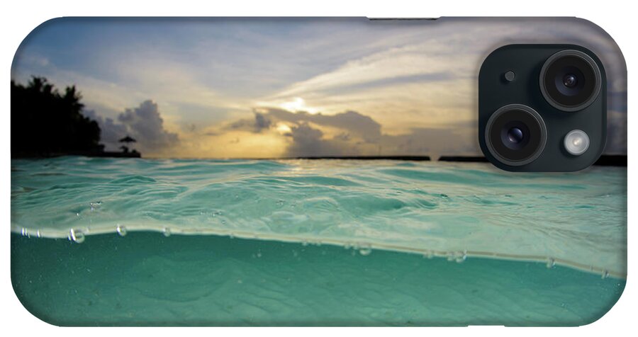 Tranquility iPhone Case featuring the photograph Sunset Sky And Sandy Ground Underwater by Pitgreenwood