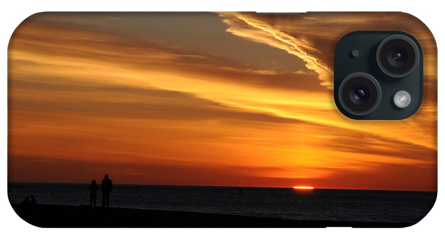 Sunset iPhone Case featuring the photograph Sunset Sliver by Ken Arcia
