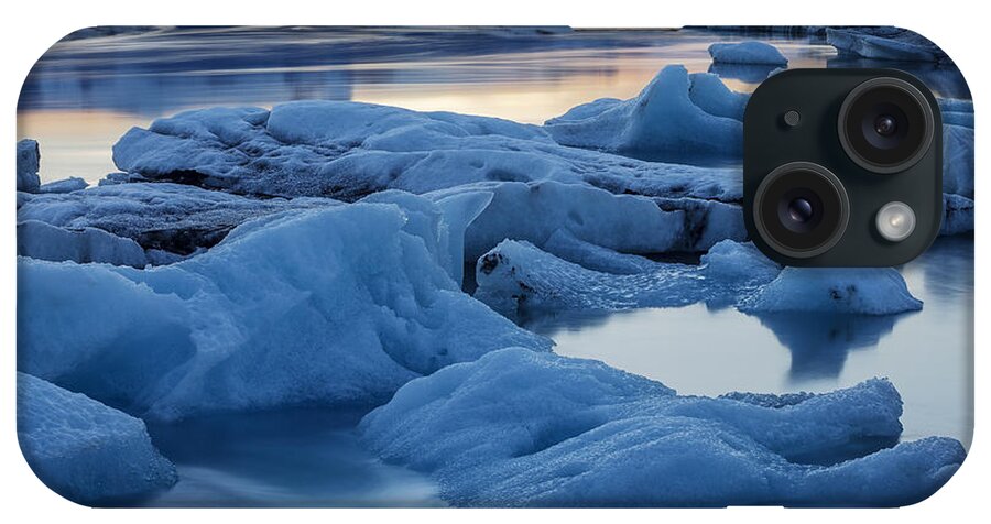 Heike Odermatt iPhone Case featuring the photograph Sunset Vatnajokull Glacier Jokalsarlon by Heike Odermatt