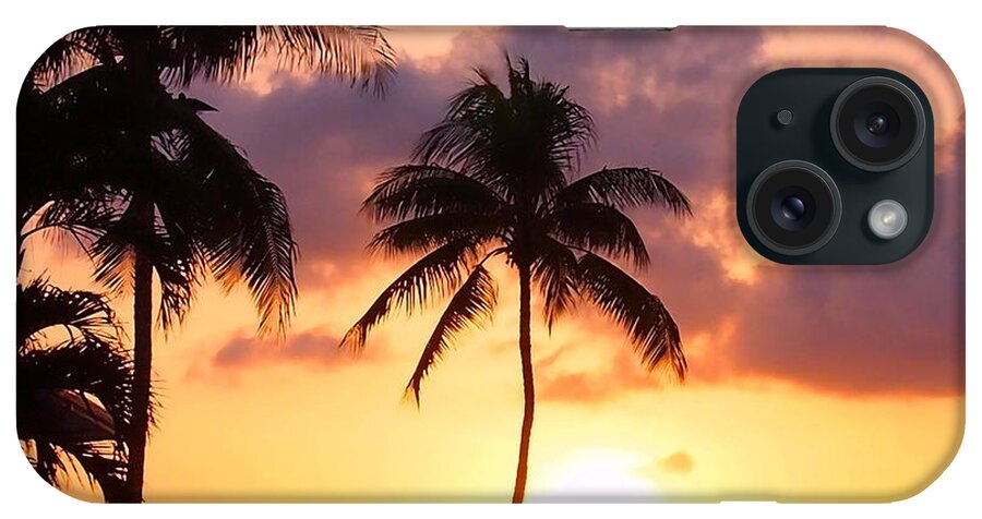 Sunset iPhone Case featuring the photograph Sunsets and Palm Trees by Amy McDaniel