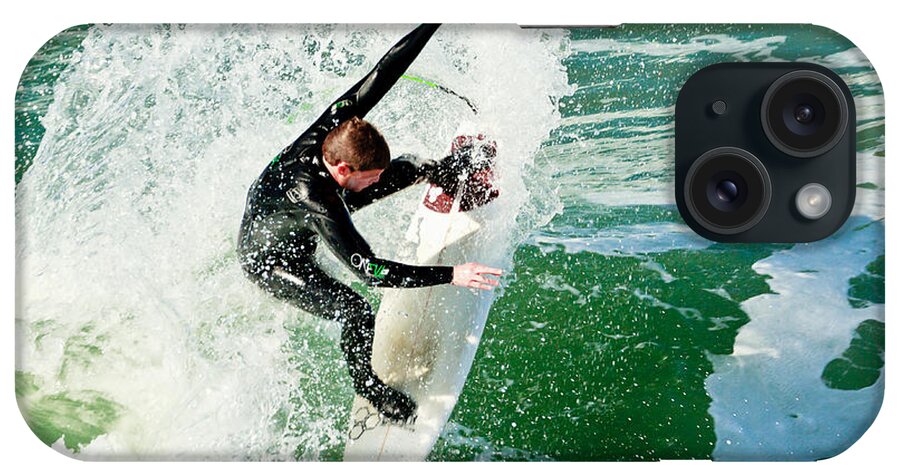 Surfing iPhone Case featuring the photograph Surfing in Oceanside 5 by Ben Graham