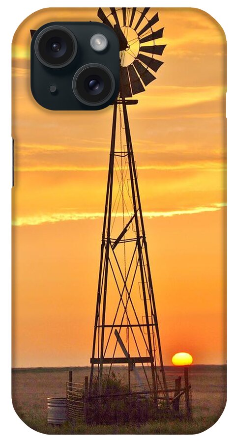 Windmill iPhone Case featuring the photograph Surprise Sun by Shirley Heier
