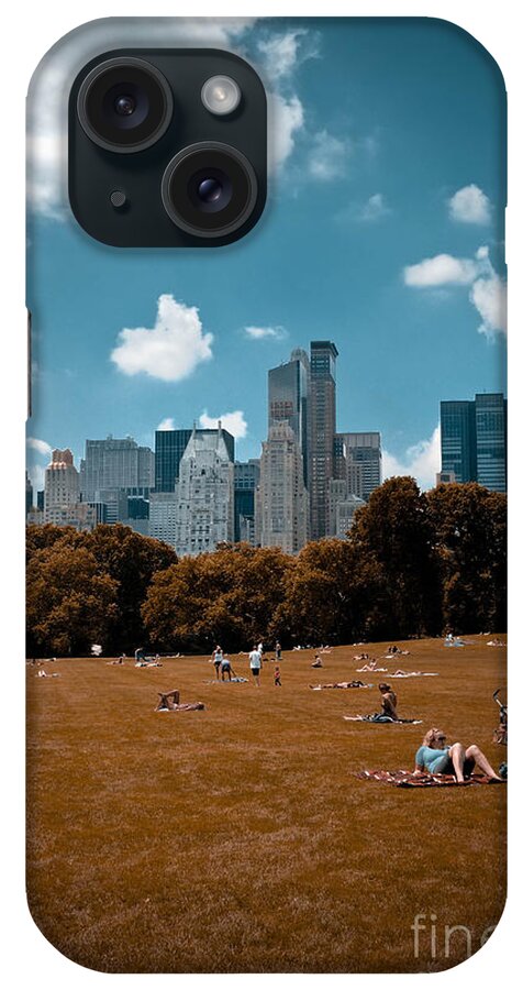 Abstract iPhone Case featuring the photograph Surreal Summer Day in Central Park by Amy Cicconi