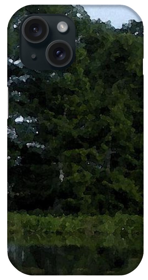 Cypress Trees iPhone Case featuring the photograph Swamp Cypress Trees Digital Oil Painting by Joseph Baril