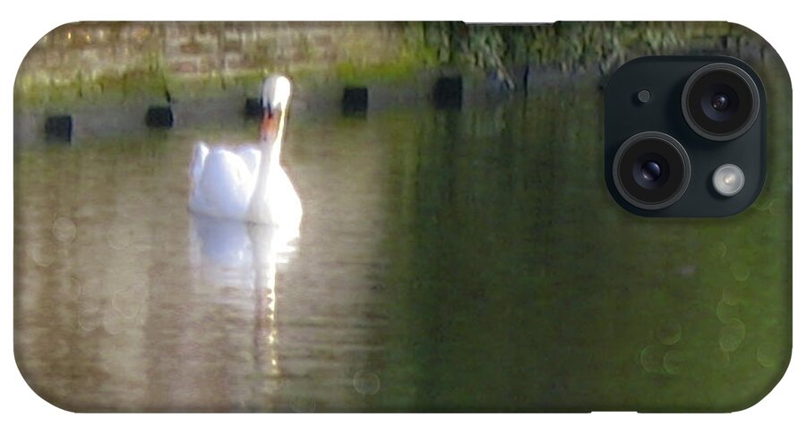 Swan In The Canal iPhone Case featuring the photograph Swan in the Canal by Victoria Harrington