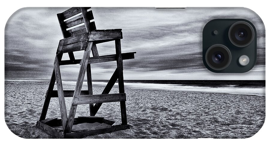 Life Guard Chair iPhone Case featuring the photograph Swim At Your Own Risk by Mark Miller