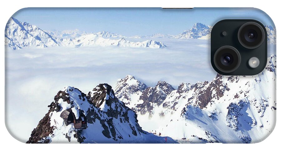 Tranquility iPhone Case featuring the photograph Swiss Mountain Tops, Mont Fort Verbier by Olivia Bell Photography