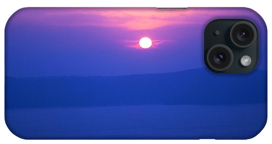 Santorini iPhone 15 Case featuring the photograph Symphony in Pink and Blue by Brenda Kean