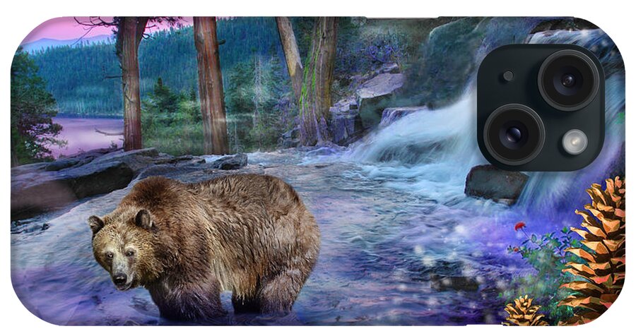 Alixandra Mullins iPhone Case featuring the photograph Tahoe Bear Sunset by MGL Meiklejohn Graphics Licensing