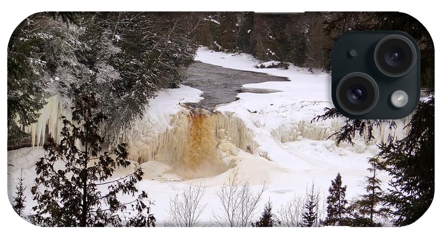 Waterfall iPhone Case featuring the photograph Tahquamenon Falls in Winter by Keith Stokes