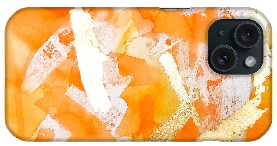 Abstract Painting iPhone Case featuring the painting Tangerine Tango by Roleen Senic