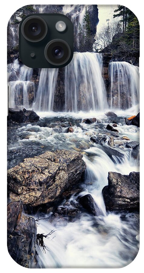 Extreme Terrain iPhone Case featuring the photograph Tangle Falls Waterfall In Forest by Rezus