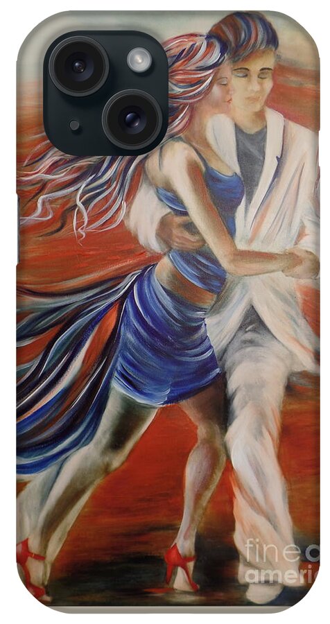 Dance iPhone Case featuring the painting Tango Whirl Wind by Summer Celeste