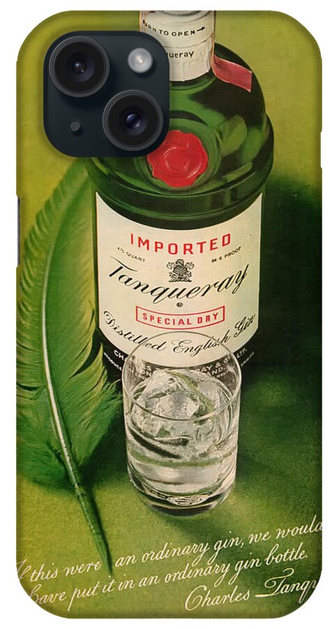 Tanqueray iPhone Case featuring the digital art Tanqueray Gin by Tanqueray Gin