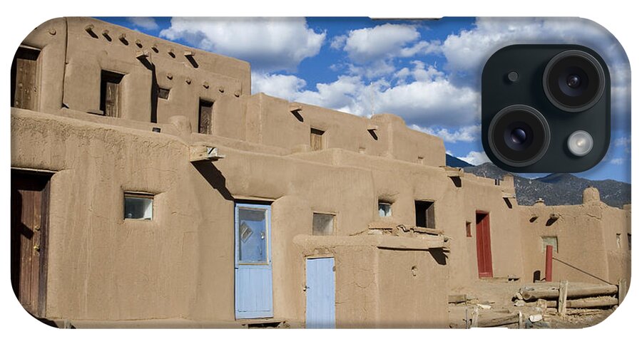Architecture iPhone Case featuring the photograph Taos Pueblo by Elvira Butler