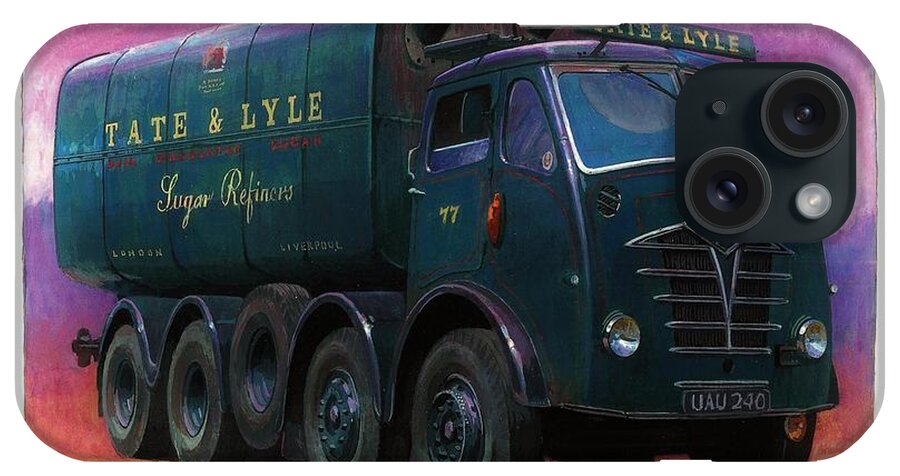Lorry iPhone Case featuring the painting Tate and Lyle Foden. by Mike Jeffries