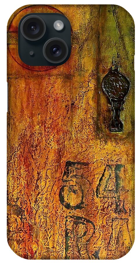 Mixed Media iPhone Case featuring the painting Tattered Wall by Bellesouth Studio