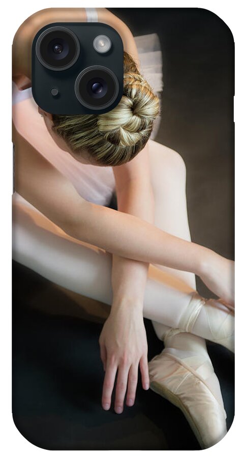 Ballet Dancer iPhone Case featuring the photograph Teenage 16-17 Ballerina Bending Over by Jamie Grill