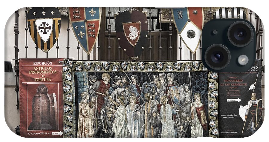 Toledo iPhone Case featuring the photograph Templar Tapestries by Lorraine Devon Wilke