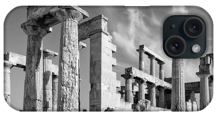 Greek iPhone Case featuring the photograph Temple of Aphaea on Aegina in Greece by Paul Cowan