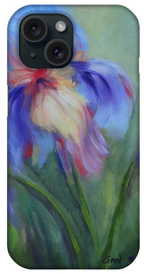 Iris iPhone Case featuring the painting Tennessee Iris Three by Carol Berning